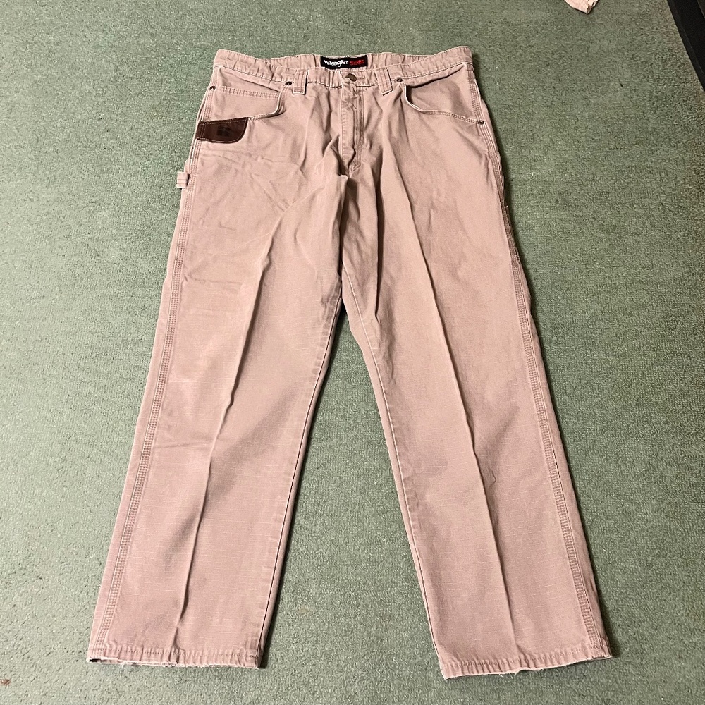 beige Wrangler carpenter pants